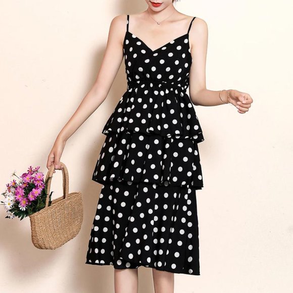 Trendy sling waist sweet temperament dress - Picture 3 of 5